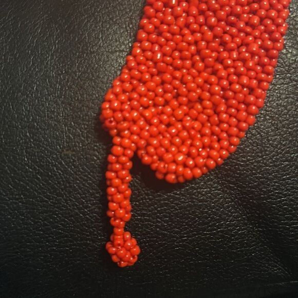 Bold Red Beaded Statement Necklace – Glamorous & Unforgettable - Picture 13 of 17